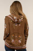 Open front embroidery jacket