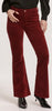ROSA FLARE MID RISE Burgundy Velveteen
