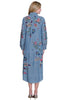 Woven Denim Dress 3/4 Sleeves
