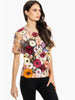 Floral Embroidered Short Sleeve Top/2 Colors