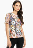 Floral Embroidered Short Sleeve Top/2 Colors