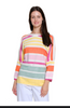 STRIPED DOLMAN SLEEVE SWEATER - MULTI