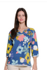 FLORAL PRINT TOP - NAVY PRINT