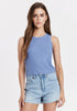 Crop sleeveless ribbed top