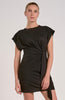 Stylish Cap Sleeve Black Ddress