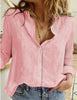 Classic Linen Blouse Pink or White