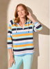 Tribal Stripe V-Neck Hoodie