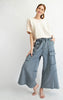 Mineral Washed Wide Leg Pants - 2 Colors