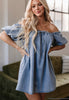 Off Shoulder Denim Dress