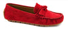 Driving Miss daisy faux red suede