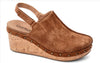 Corkys Tabacco Faux Suede Clog Wedge