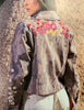 Camo embroidery shirt jacket