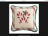 Mudpie Needlepoint Candy Cane Pillow