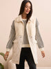 Long Cream Puffer Vest