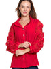 John Mark Red Button Up Blouse