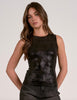 Black Glitter Tank Top