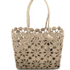 Beige Crotchet Tote Bag