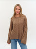 Taupe Cable Knit Sweater