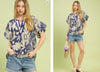 Navy Floral top