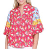 Floral Colorblock Blouse
