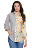 Pinstripe and Floral Blouse