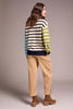 Multi Stripe Crewneck Sweater