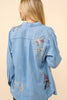 Western Motif Embroidered Shirt