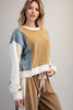 Olive Block print Top
