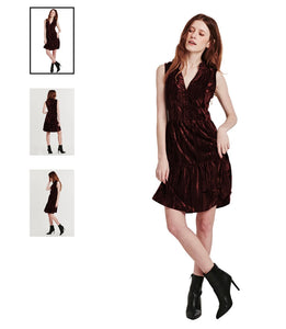 Burgundy/Red Velvet Dear John Dress