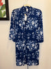 Navy Floral Robe Set