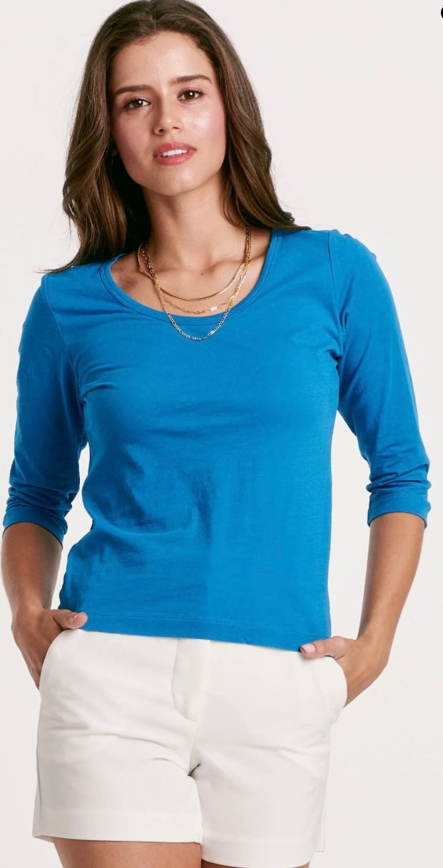 3 colors 3/4 sleeve t shirt