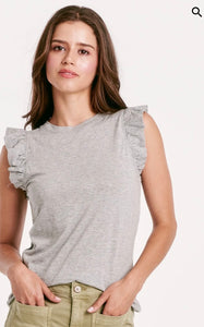 North Ruffle Sleeve Top/7 Colors