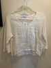 Gigi Moda Linen White V Neck top