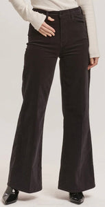 PantsFIONA WIDE LEG HIGH RISE JEANS BLACK CORDUROY