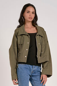 Olive Green Over Sized Jacket