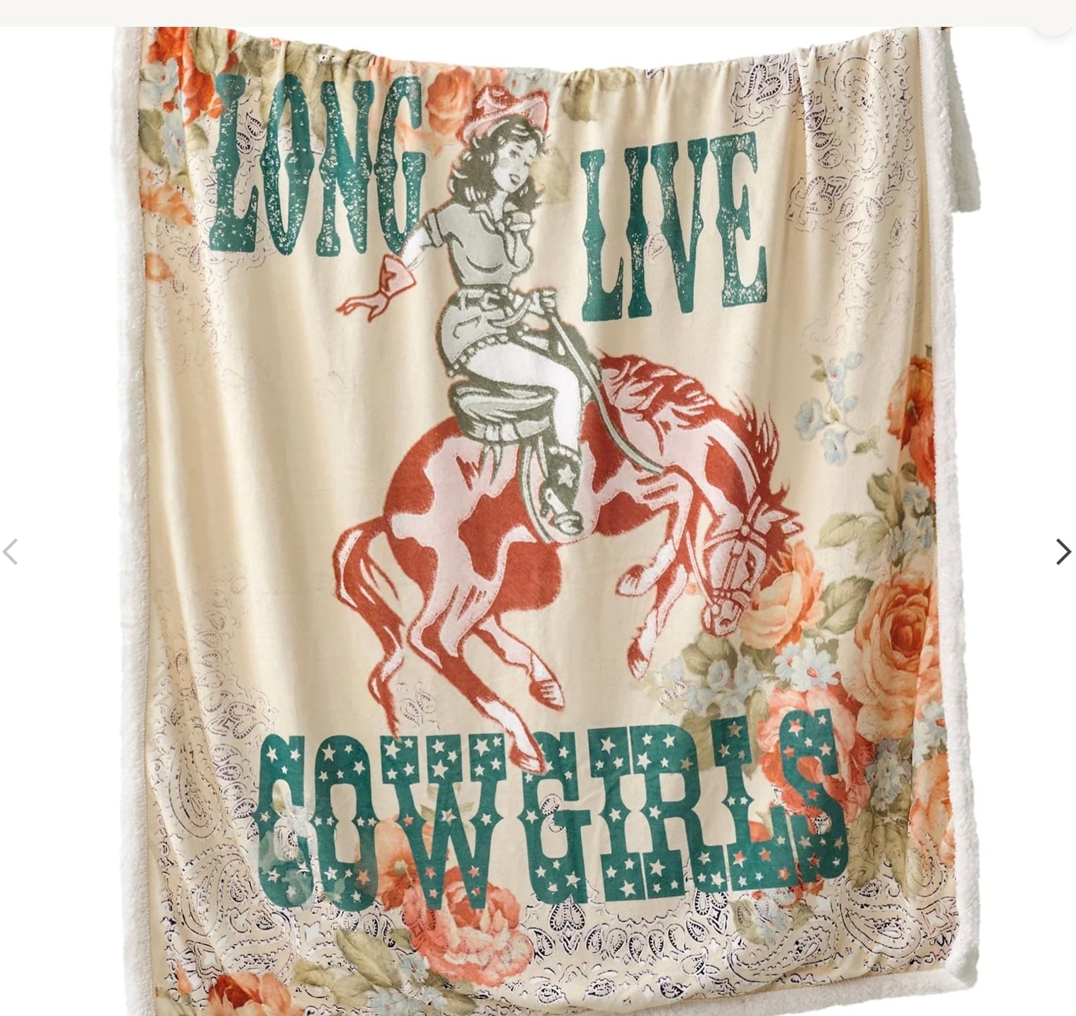 Western cowgirl blanket