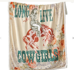 Western cowgirl blanket