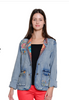 EMBROIDERED DENIM JACKET - MEDIUM INDIGO