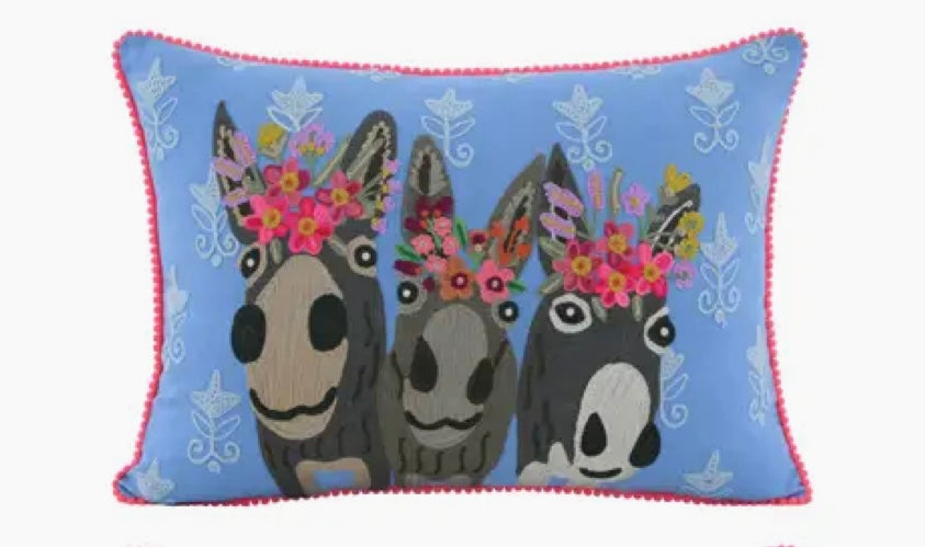 3 Donkey Head Pillow