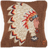 Chieftan hooked pillow