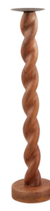 Twisted Wood Candle Stick - 3 Sizes