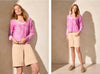 Vintage Look V-Neck Lightweight Sweater-2 Colors