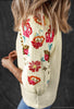 Embroidered Floral & RicRak Top