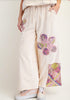 Terry Knit Flower Patch Top