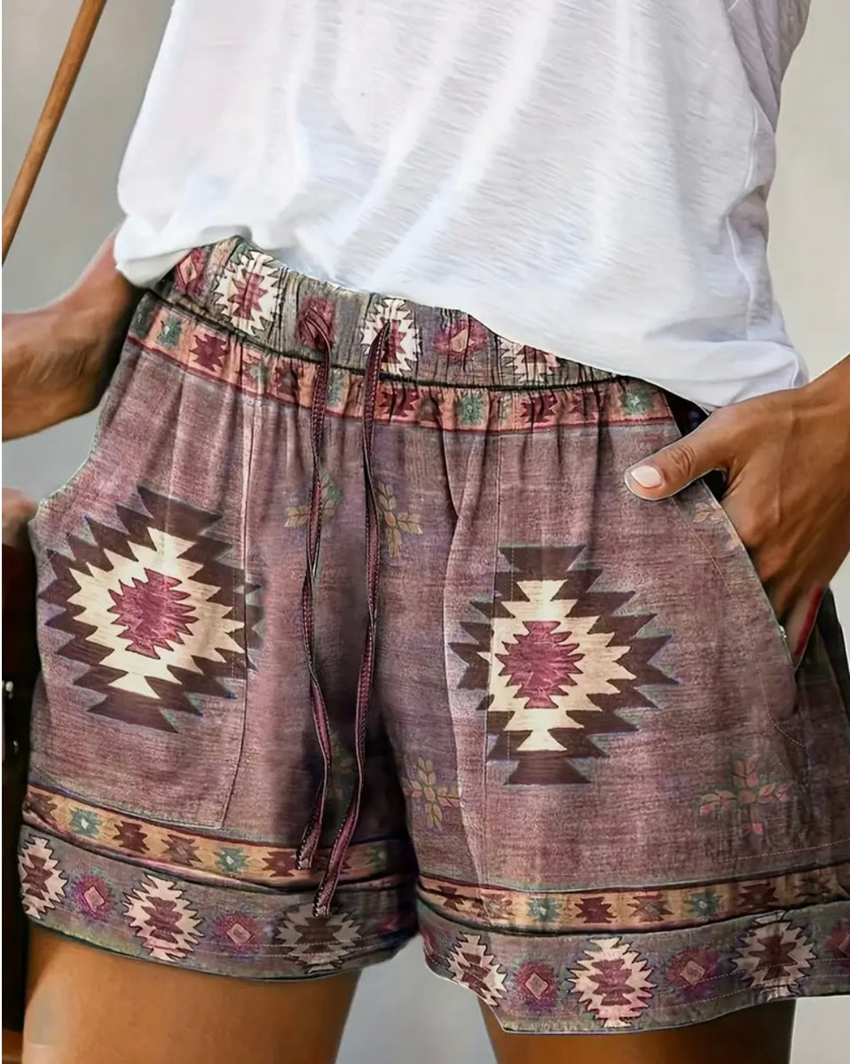 Aztec Shorts – Prickly Pear