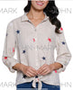 Star Embroidered  Blouse