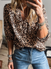 Apricot Leopard V Neck