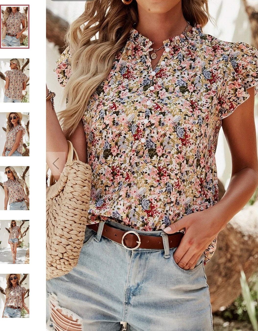 Fall Ruffle Floral Top