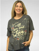 Relaxed fit embroidery T