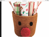 Mud Pie Reindeer Basket Towel Set